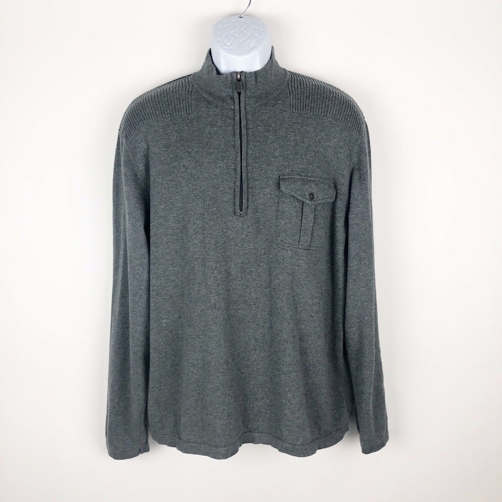 Michael Michael Kors Gray 1/2 zip Pullover Sweater